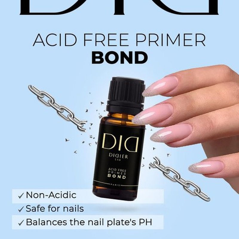 DIDIER LAB - Bond Primer and Fiber Gel Base Coat Octagon - Fiberglas Gel Base Coat Nail Polish with Vitamins and Minerals - Acid Free Primer - LED UV Nail Polish Set