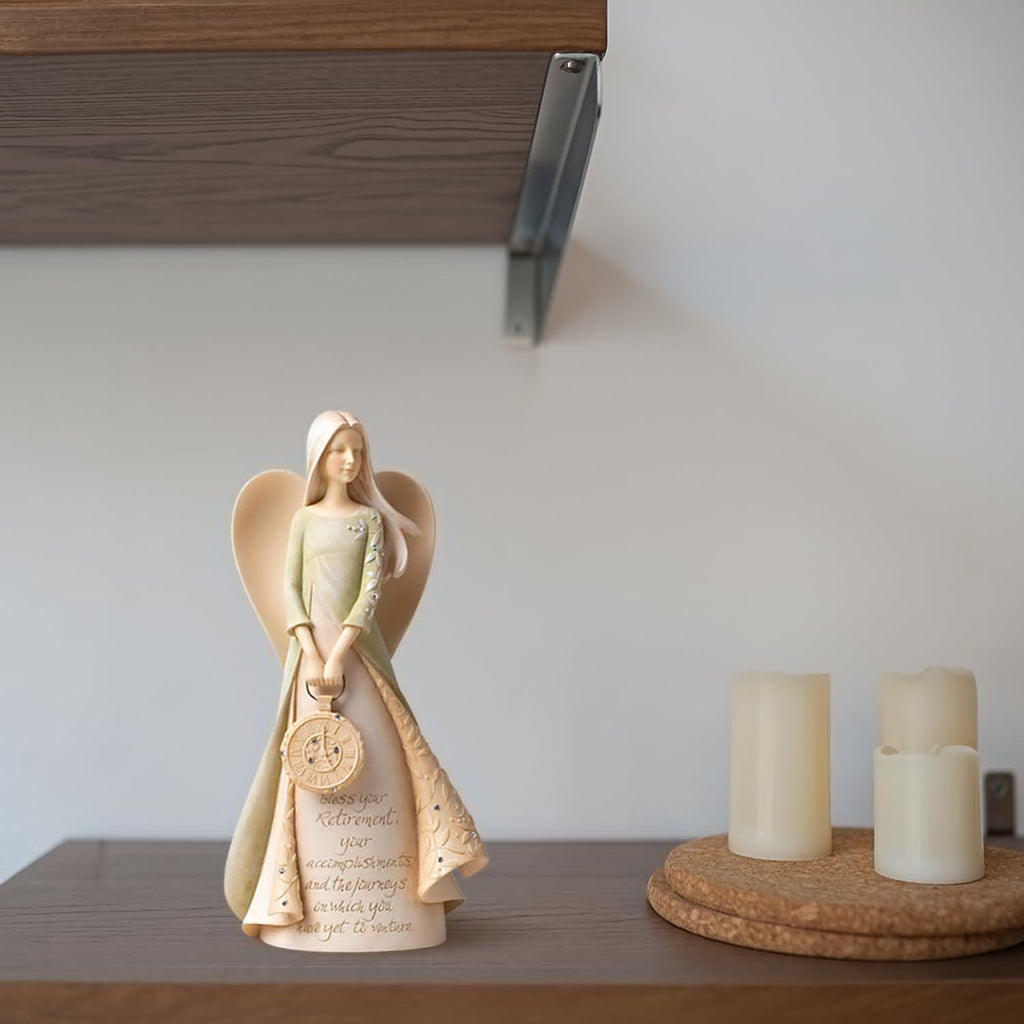 Retirement Gifts for Women - 6.5" Elegant Angel Figurine Set | Perfect for Coworkers, Teachers, Nurses & Friends