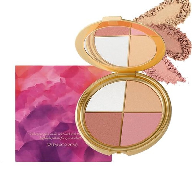 Skiennix Eye & Cheek Palette - Versatile Eyeshadow and Highlighter Kit for Women | 4-in-1 Makeup Essentials