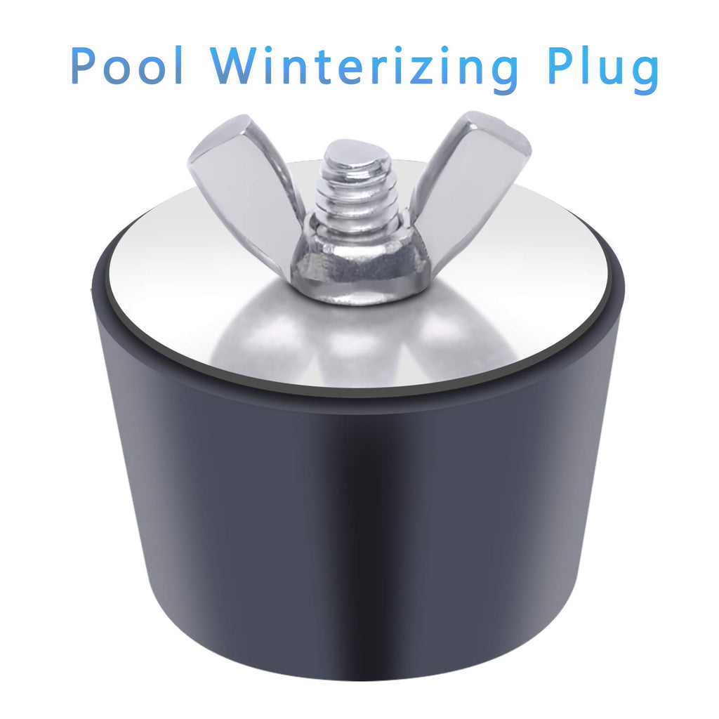 1 inch Pool Winterizing Plug Premium 0.85" to 1",PVC/Steel Expansion Pipe Plug，Swimming Pool Winter Expansion Plugs with SS Screw, Stainless Steel Bolts Pack of 2