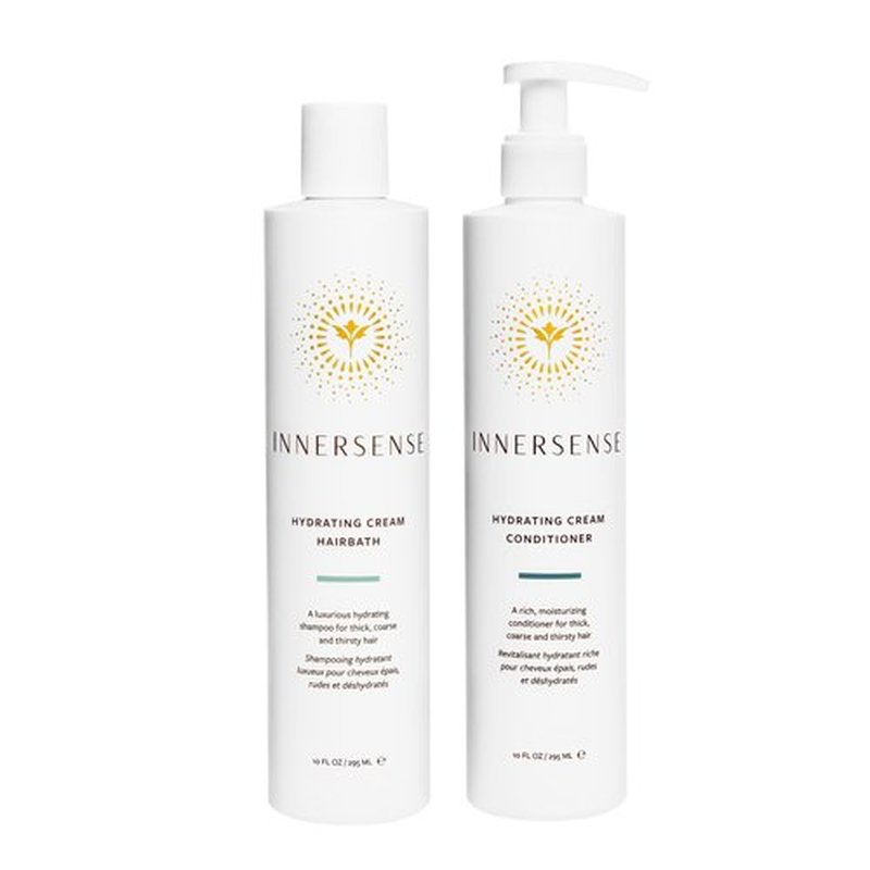 INNERSENSE Organic Beauty - Natural Hydrating Hairbath Shampoo + Cream Conditioner Duo | Non-Toxic, Cruelty-Free, Clean Haircare (10 fl oz each)