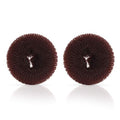 Skiennix Hair Donut Shaper - 2PCS Extra Ring Style Chignon Bun Maker for Kids | 2.5 Inch, Brown