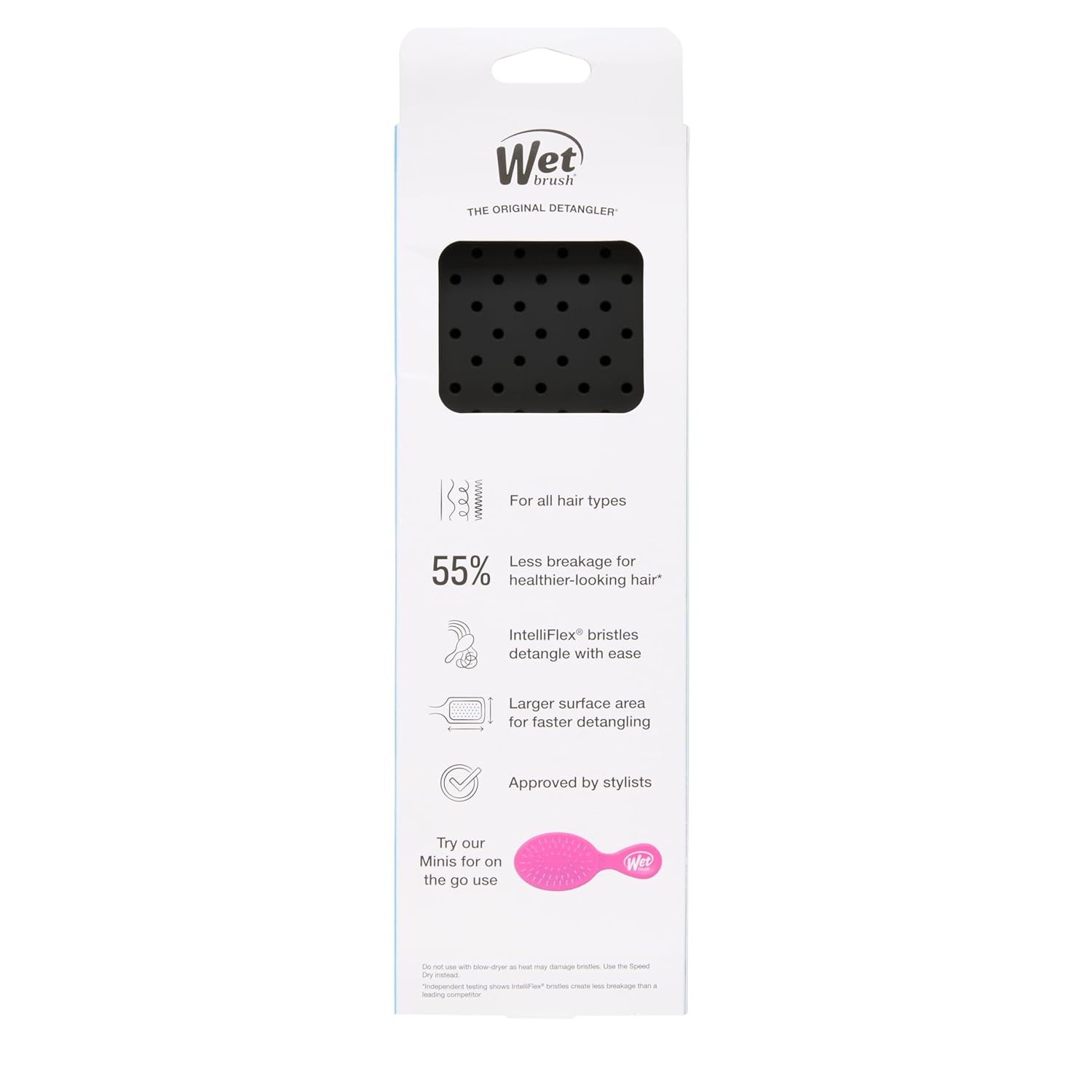 Wet Brush Paddle Detangler Hair Brush - Ultra-Soft IntelliFlex Bristles | AquaVent Design for All Hair Types