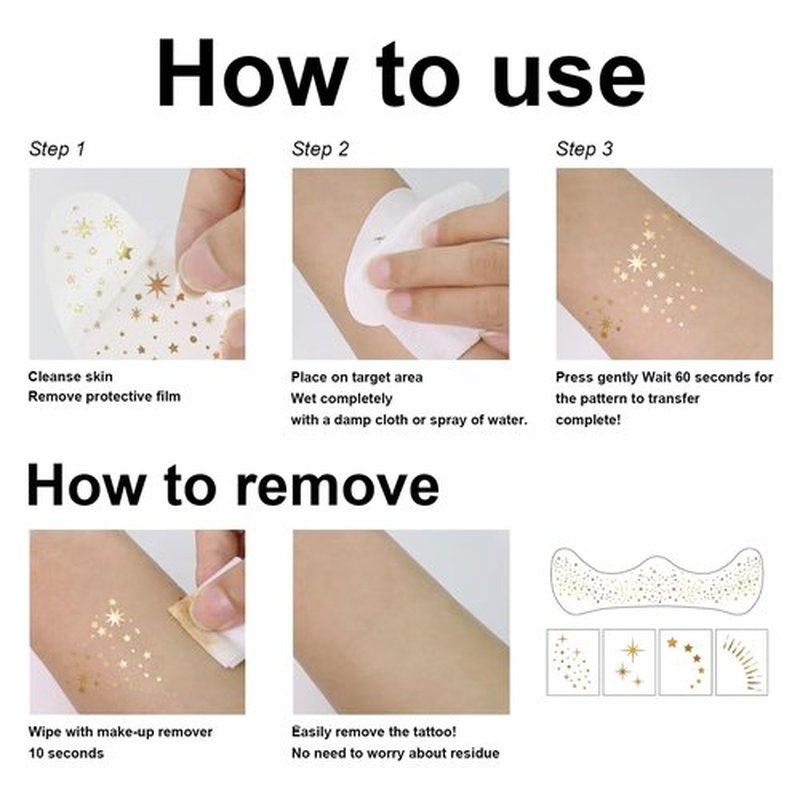 20 Pcs Gold Face Makeup Patches, Glitter Freckles Face Tattoo for Teenagers & Young Women, Sparkle Freckles Makeup Patches, Waterproof Face Glitter Freckles for for Christmas(Gold)