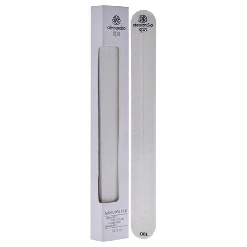 alessandro Spa Manicure File for Women - Contains Two Different Surfaces - Helps Eliminate Small Ridges - Smooths Nail Surface - Leaves Nails Glossy - Cruelty Free - 1 Pc Nail File