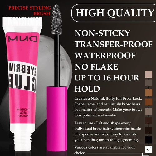 Kaely Brow Mascara - Waterproof Tinted Eyebrow Gel | Vegan & Cruelty-Free | 2Pcs Set in Transparent