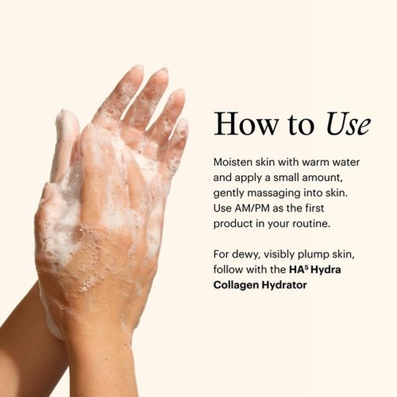 SkinMedica HA5 Hydra Collagen Hydrating Foaming Cleanser with Vegan Collagen, 5 Fl Oz - Hydrating Cleansing Solution for Daily Use - Amino Acid-Based Wash for a Gentle, Non-Irritating, Clean Feeling