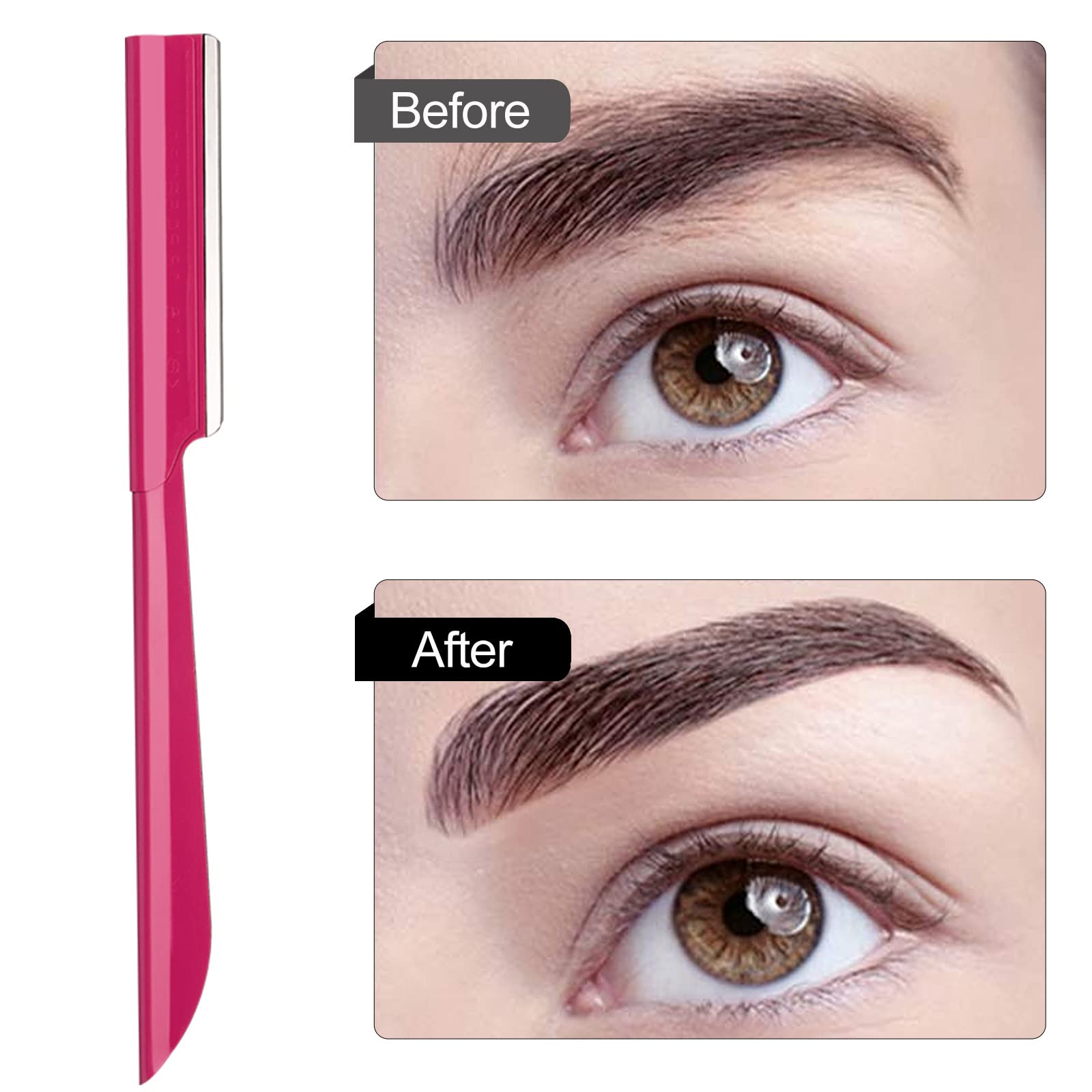 Eyebrow Razor, S.T. Friends 10Pcs Face Razor for Women Exfoliating Dermaplaning Tool, Dermaplane Razor Peach Fuzz Removal, Eyebrow Shaper Trimmer Facial Shaver Help Exfoliate and Smooth the Skin