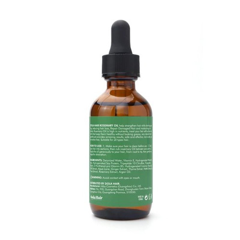 Dolahair Rosemary Hair Oil - Organic Essential for Hair Growth, Strengthens , Fights Dandruff & Prevents Greying, 2.03 Oz for Thin, Skin Healthy Scalp