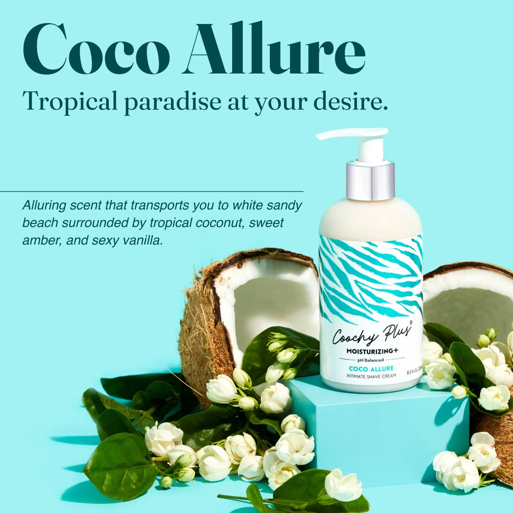 Coochy Plus Coco Allure Intimate Shaving Cream + After Shave Kit for Women