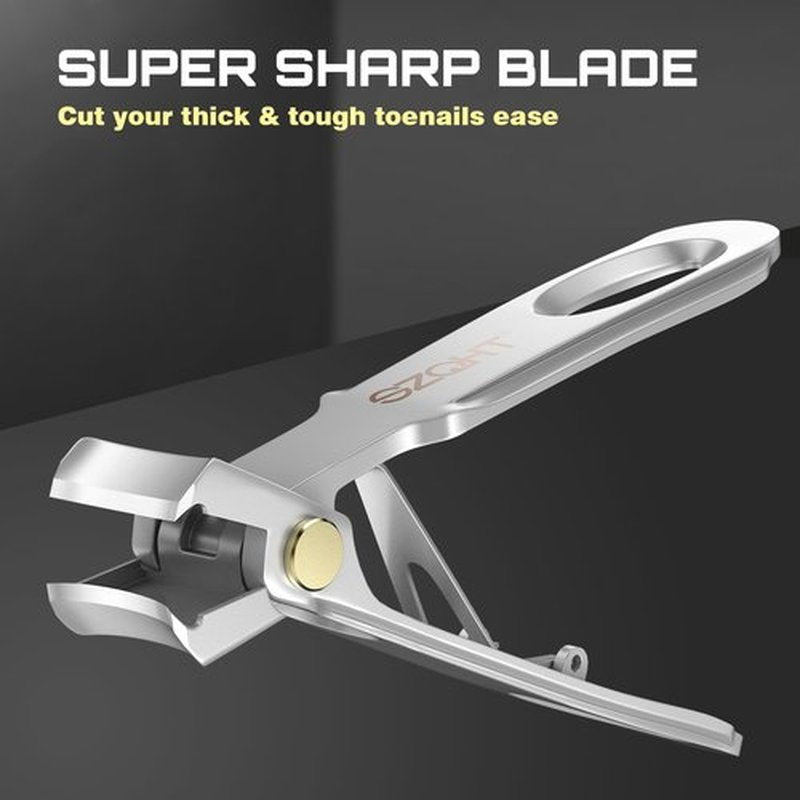 Precision and Comfort Combined: Introducing Our Ergonomically Designed Stainless Steel Nail Clipper with Large Opening and Built-in Clipping Storage – The Ideal Gift for Effortless Nail Care(Silver)
