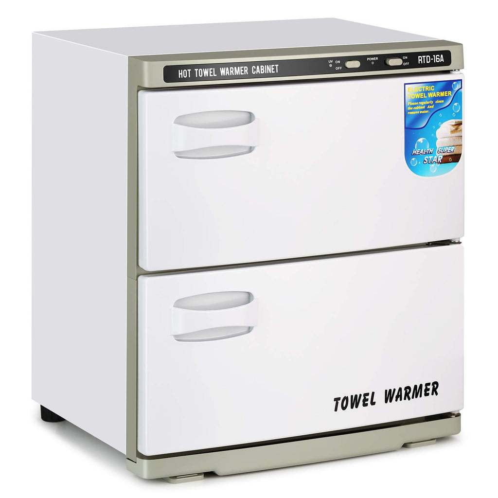 Artist hand Hot Towel Warmer for Spa, 32L Large Capacity Spa Towel Warmer Cabinet, Fast Heating, 2 Stainless Steel Racks, Bathroom, Esthetician, Salon, Facial, Family Use (32L, White)