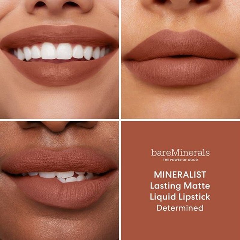 bareMinerals Mineralist Liquid Lipstick - Velvet Matte Finish, All-Day Wear, Talc-Free Formula