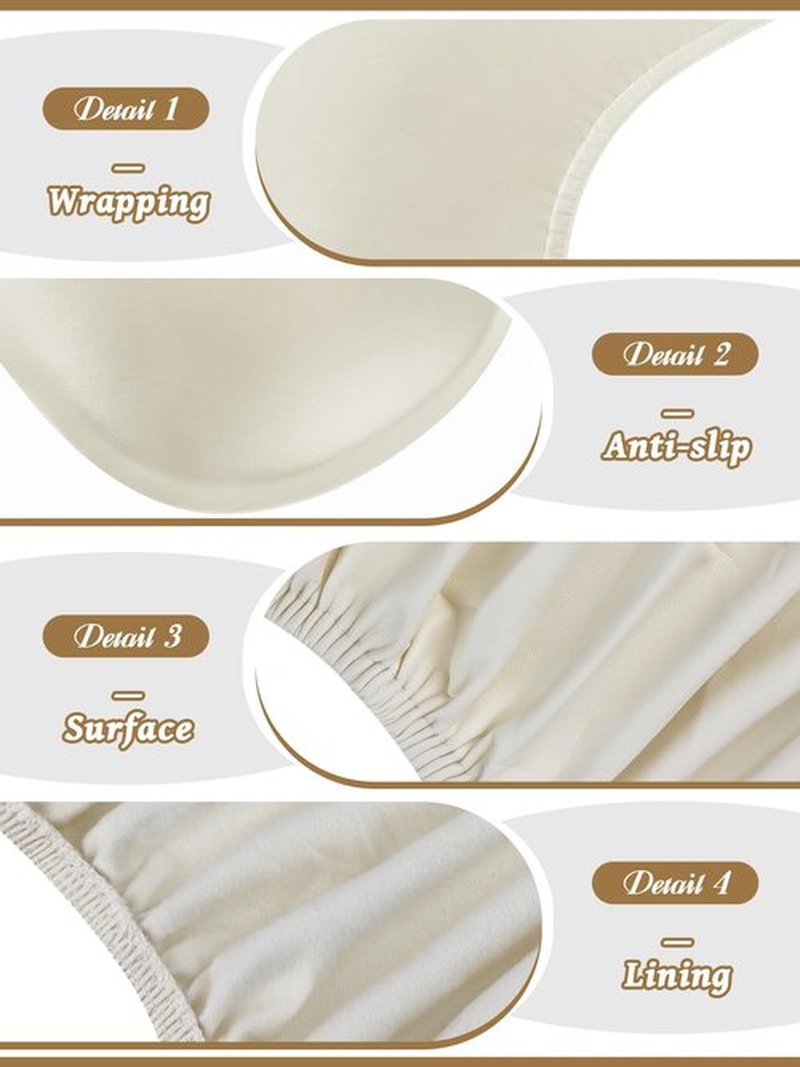 EBANKU Nail Arm Rest Covers for Nails Tech, White Arm Rest Protector Covers Set of 2, Premium PU Leather Waterproof, Suitable for U-Shaped Professional Manicure Nail Hand Rest and More