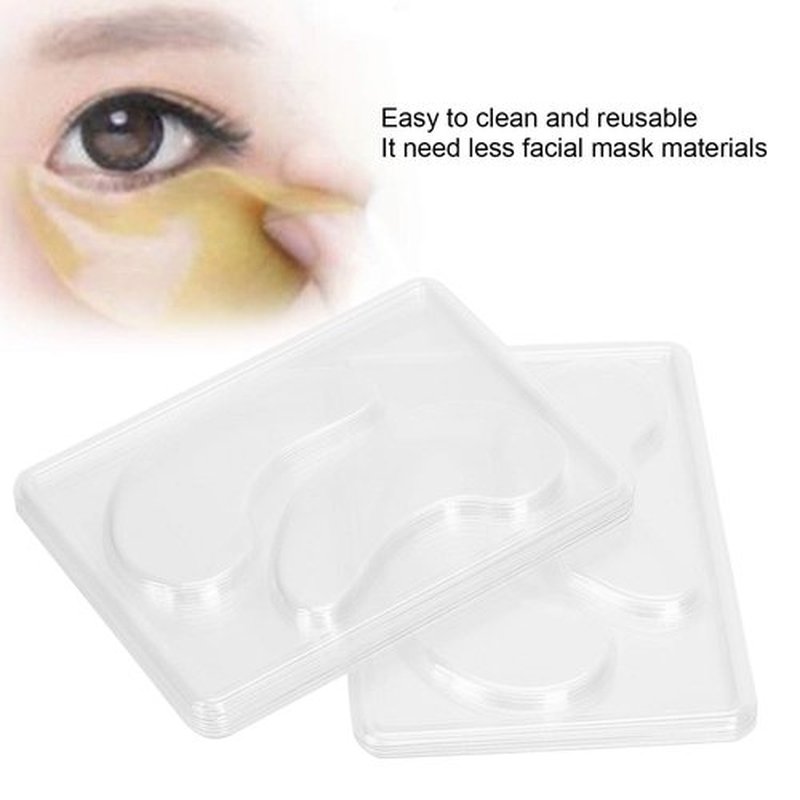 Chazcool 25PCS Eye Mask Molds, Portable Reusable Eye Mask Patch Tray Plate Set, DIY Under Eye Mask Mold