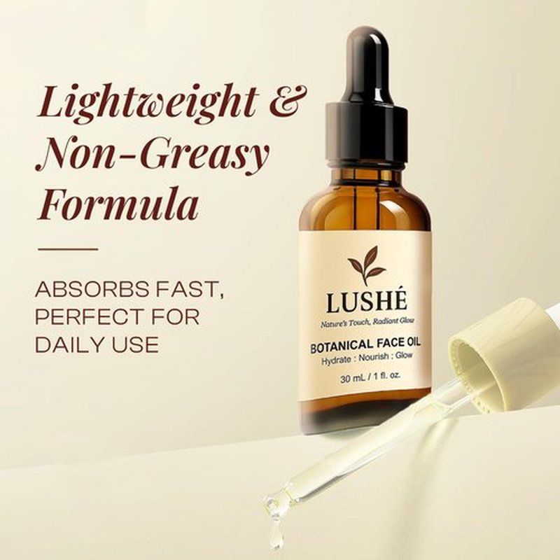 Botanical Face Oil with Argan, Jojoba, Rosehip & Vitamin E – Lightweight Facial Oil for Glowing Skin, Moisturizing & Nourishing Skincare Serum for Dry & All Skin Types – 30 ml