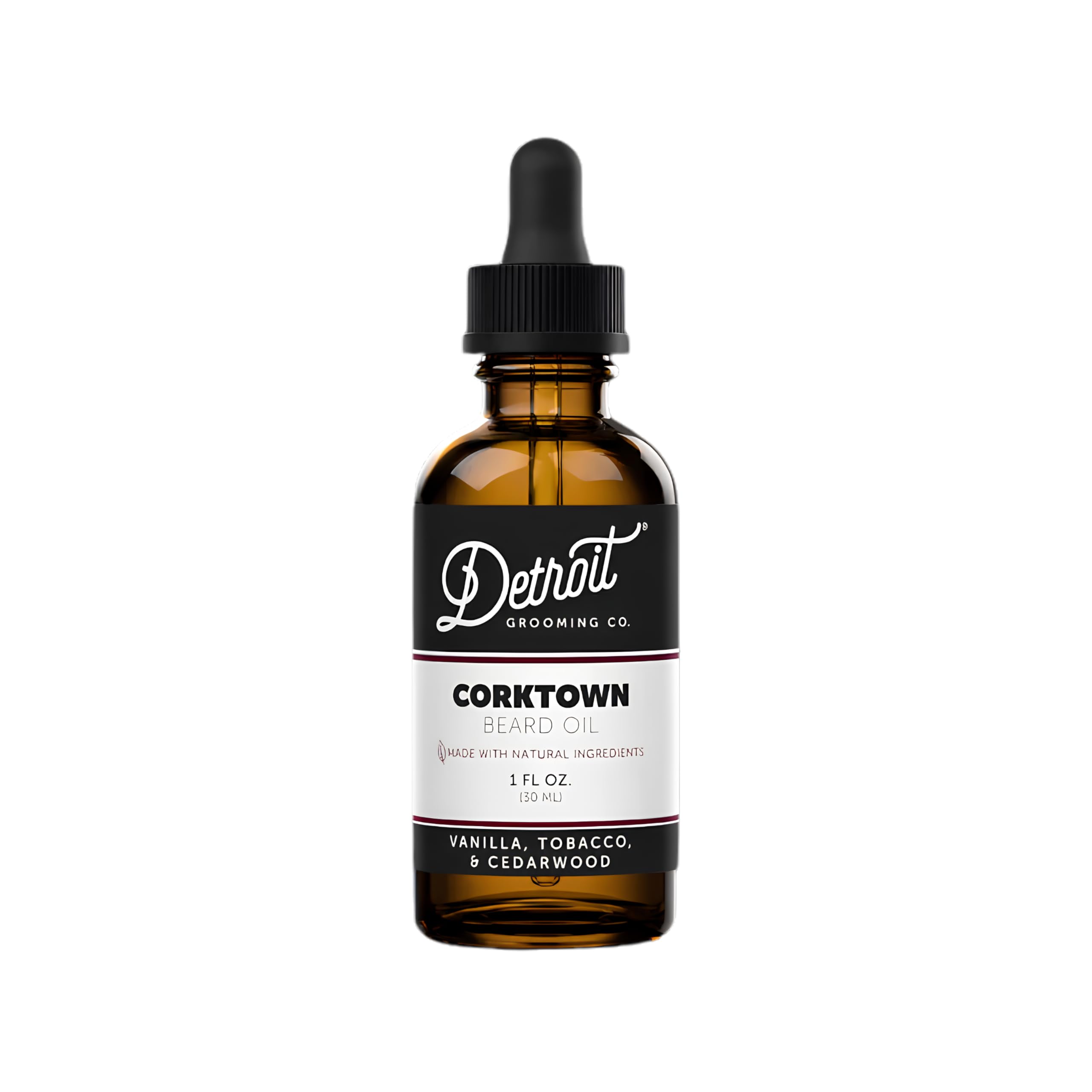 Detroit Grooming Co. Beard Oil | Corktown | Natural Formula, 1 oz