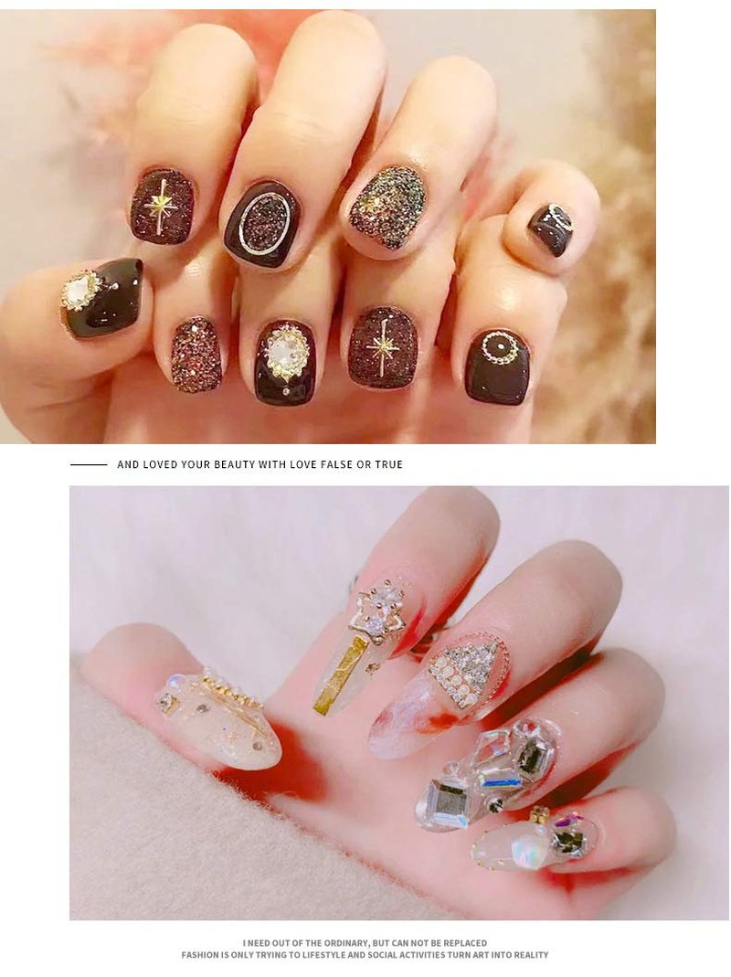 YesLady Nail Art Gold Metal Studs 3D DIY Punk Rivet Gems Manicure Beads Tips 10 Wheel Jewels Decoration
