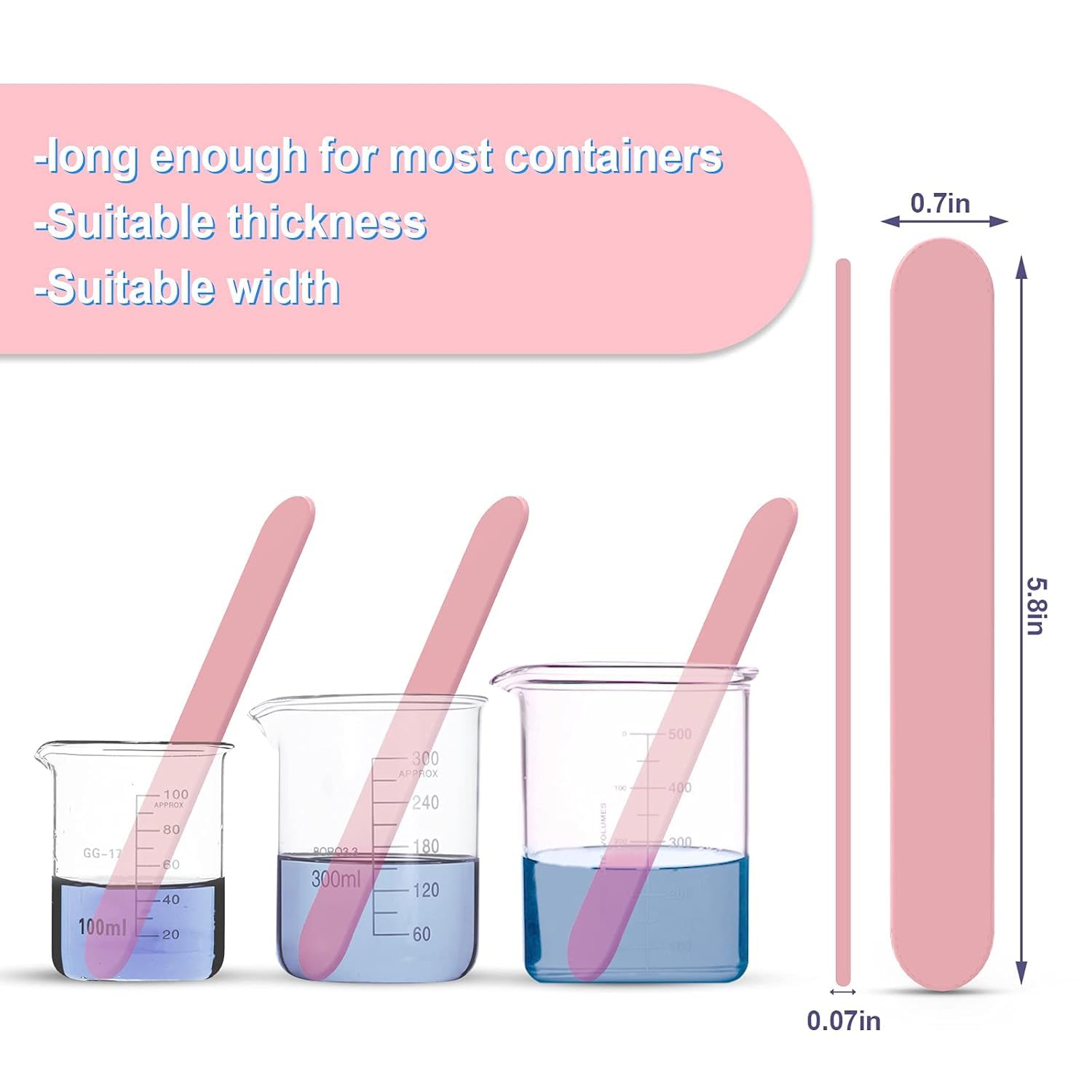 HTVRONT Stir Sticks for Epoxy Resin, 20PCS, 4 Colors