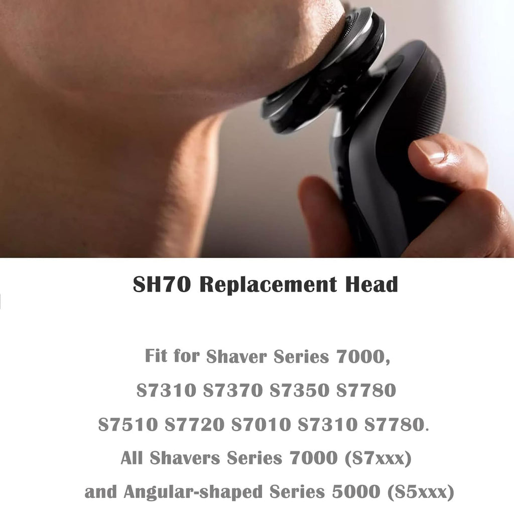 Suleto SH70 Replacement Head Blades Compatible with Philips Series 7000 Electric Shavers, SH71 Replacement Heads Compatible with noreclo Series S7000 S7010 S7310 S7780 S7510 S7720 S7710 S7530 SW7700