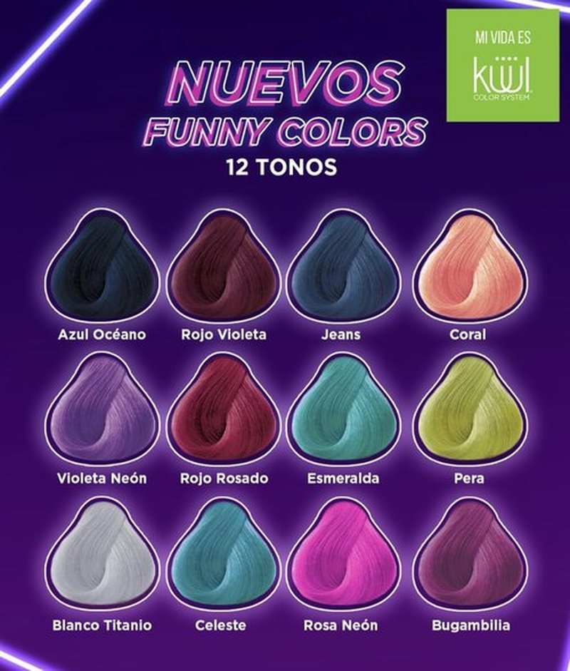 Küül's FUNNY COLORS - Tintes de Fantasia ((ROJO VIOLETA), 3.04 oz)