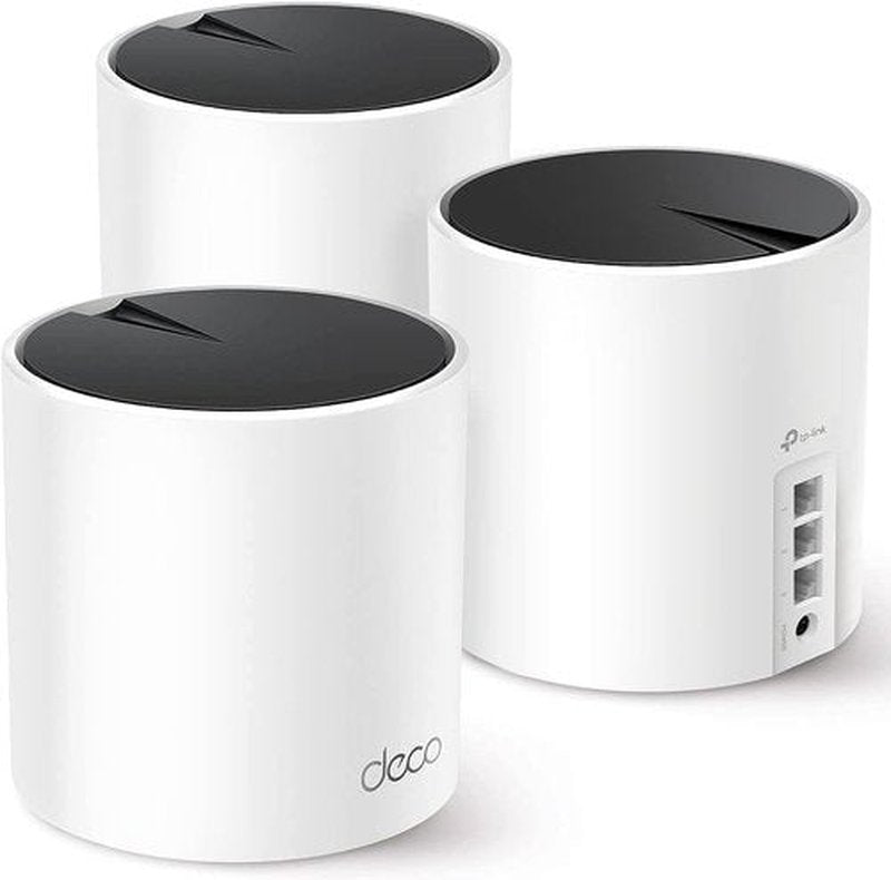 TP-Link Deco X55 WiFi 6 Mesh System - Covers 6,500 Sq.Ft | 3-Pack with 3 Gigabit Ports Each