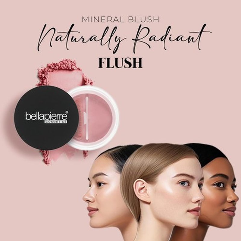 Bellapierre Mineral Blush - Lightweight Loose Powder Cheek Color, Talc-Free & Hypoallergenic - 0.3 oz - Desert Rose