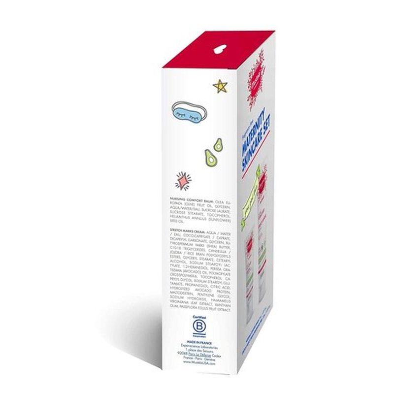Mustela Maternity Skincare Set | Nursing Comfort Balm & Stretch Marks Cream - Natural & Fragrance-Free