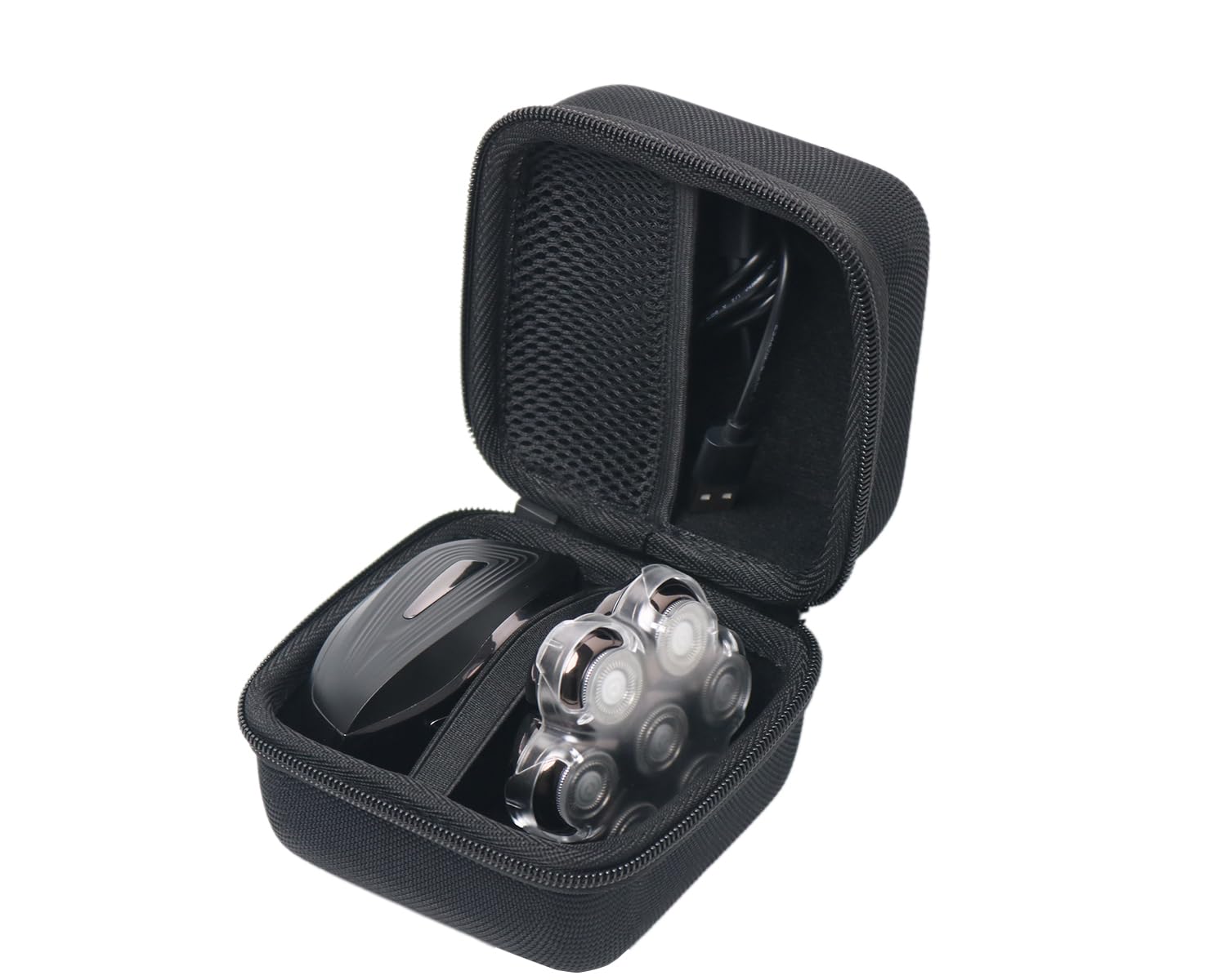 inDomit Hard Protective Travel Case Compatible with Men's Balder Boss with Mesh Pocket for Travel, Travel Storage Bag Compaitble with RMton Balder Pro Head Shaver XR7120/XR7000