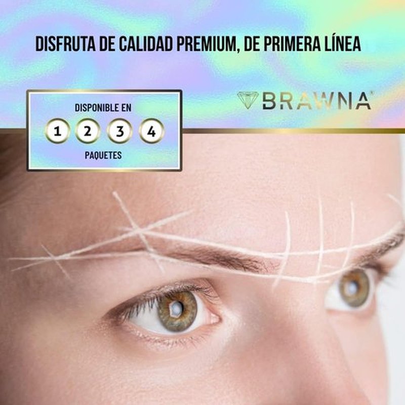 BRAWNA [ Upgraded Version ] 30 Meters White Brow Mapping string for Eyebrow Measuring - Microblading Supplies - PMU Kit - Brow Lamination Kit - Pre inked Mapping Thread