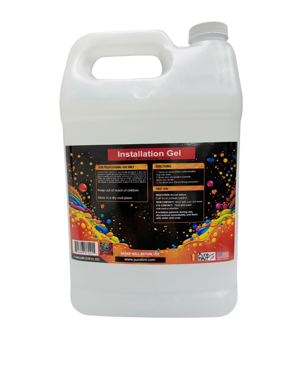 Fresh Tint Sauce - Window Film Installation Gel - Helps get Better installs - One Gallon