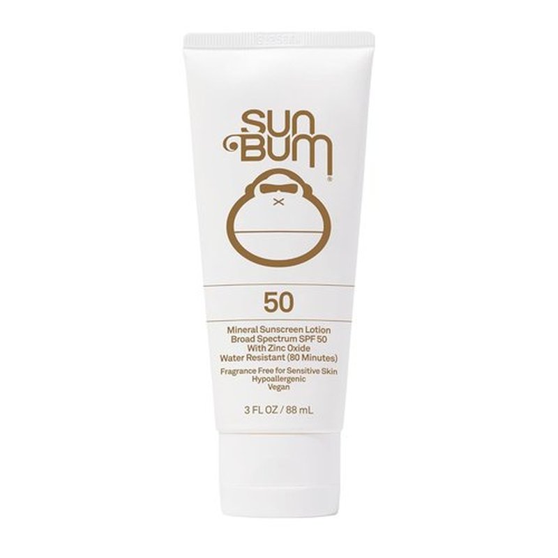 Sun Bum Mineral SPF 50 Sunscreen Lotion - Broad Spectrum Moisturizing Formula with Vitamin E - Travel Size 3 oz | Vegan & Hawaii Compliant