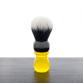 West Coast Shaving Two-Tone Tall Tuxedo Shaving Brush, Yellow & Black