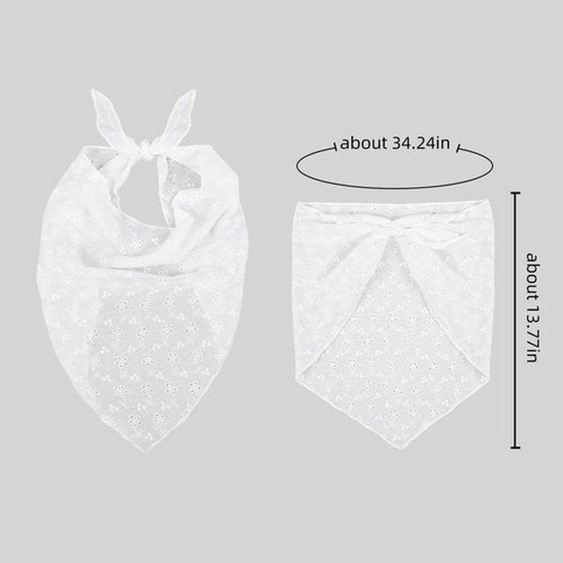 Huachi Hair Bandanas for Women Trendy Bandana Head Kerchief for Women’s Hair Cute Hair Scarf Headband White Adjustable Bandana headband for girls