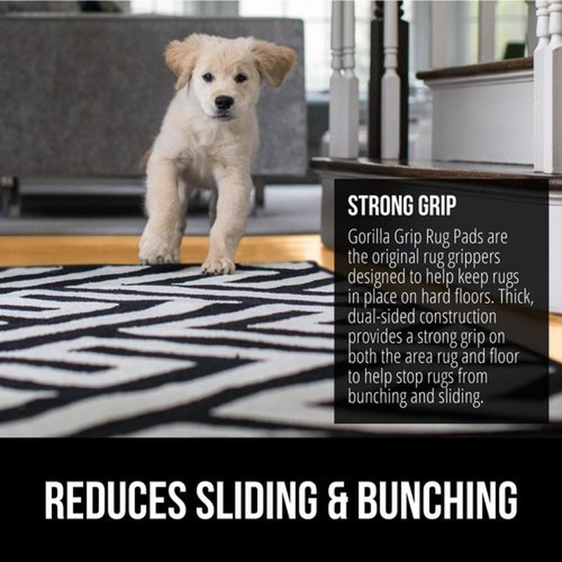 GORILLA GRIP Rug Pad Gripper - Slip Resistant & Durable Cushion for Hard Floors | 2x3 FT