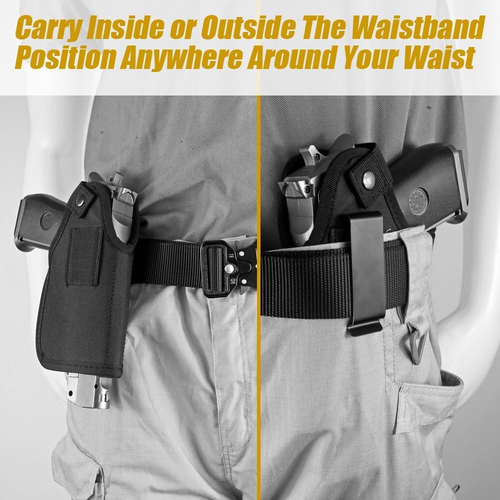 Bursport Concealed Carry Holster Fits Handgun with Optic Light Laser Attachment Universal IWB OWB Ambidextrous Carry