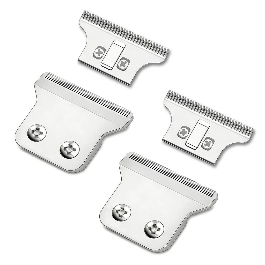 2215 Replacement T Wide Blades for 5 Star Detailer Li Trimmer 8081 & 8171, Adjustable Ze-ro-Gap Stainless Steel Trimmer Blade, Silver/2 Packs