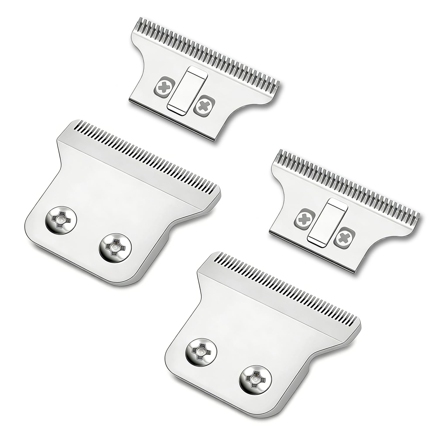 2215 Replacement T Wide Blades for 5 Star Detailer Li Trimmer 8081 & 8171, Adjustable Ze-ro-Gap Stainless Steel Trimmer Blade, Silver/2 Packs