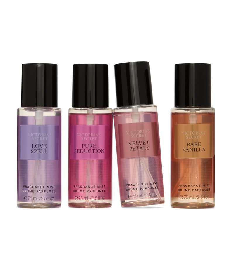 Victoria's Secret Fragrance Mist Collection - 4 Piece Mini Gift Set for Women | Assorted Scents