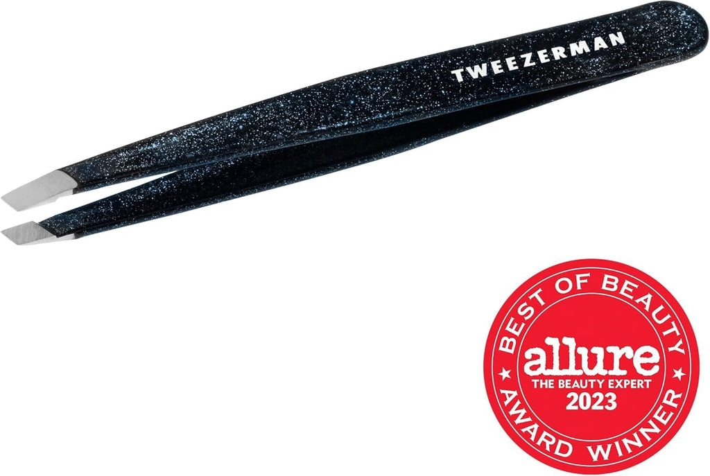 Tweezerman Slant Tweezer – Tweezerman Tweezers for Eyebrows Dusted Onyx