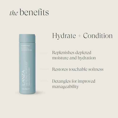 L'ANZA Healing Moisture Conditioner - Deep Hydration & Frizz Control for Dry, Damaged Hair | Color Safe, Sulfate Free