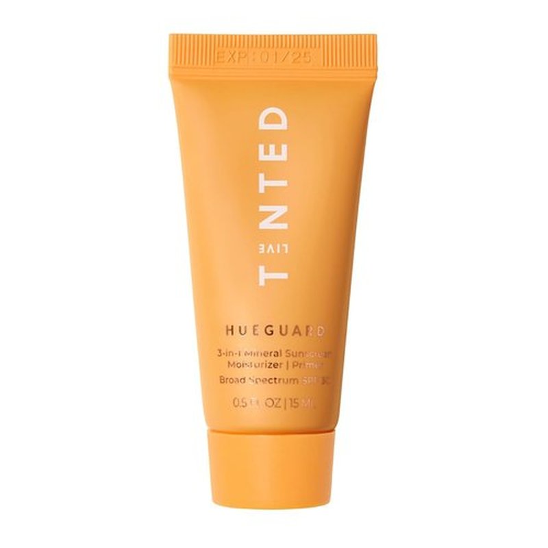 Live Tinted Hueguard® Mini 3-in-1 Mineral Sunscreen - Hydrating Moisturizer & Primer - SPF 30, 0.5 Fl Oz