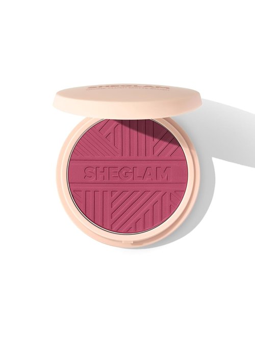 SheGlam Divine Flush Matte Blush Powder - Highly Pigmented, Long-Lasting Natural Glow | Lightweight Face Makeup