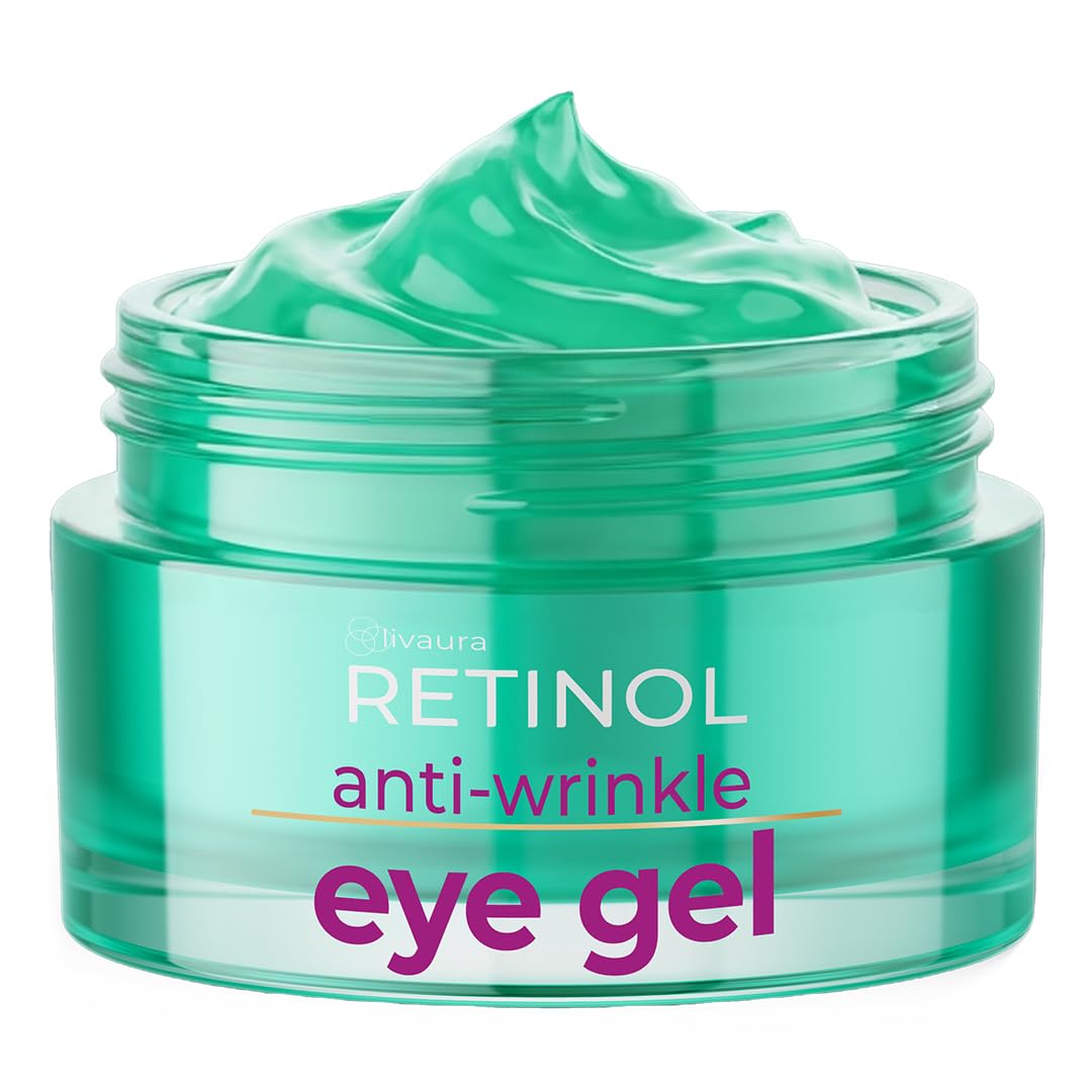 LIVAURA Retinol Eye Gel for Women - Under Eye Cream for Dark Circles, Bags