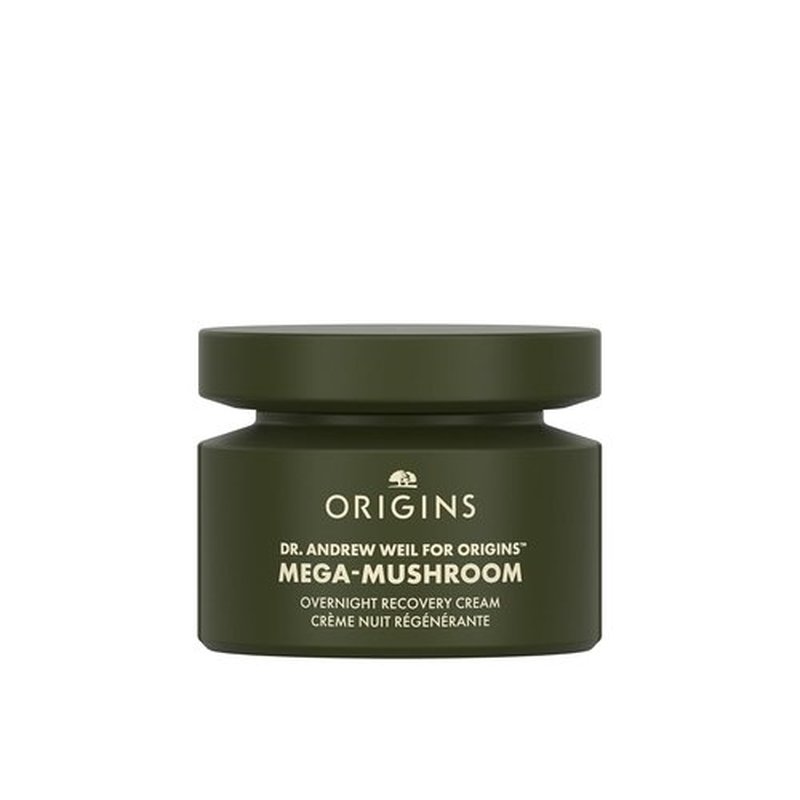 Origins Mega-Mushroom Overnight Recovery Cream - Deep Hydration & Reduced Redness | 1.7 Fl Oz