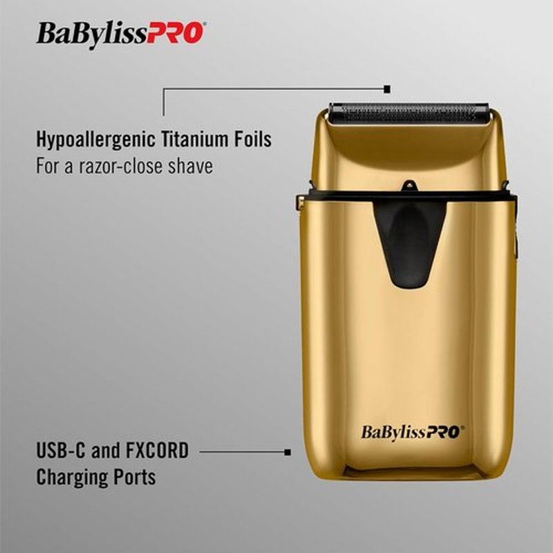 BaBylissPRO UVFoil Shaver - UV-Disinfecting Metal Design for Precision Grooming