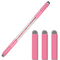 TgoBeauty Pink Microblading Double End Crystal Tattoo Manual Pen Semi PMU Handle with 10pcs 0.15mm U18 Microblading Needles Blade for Eyebrow Permanent Makeup Beauty (Pink Pen+10pcs 0.15mm U18 Blades)