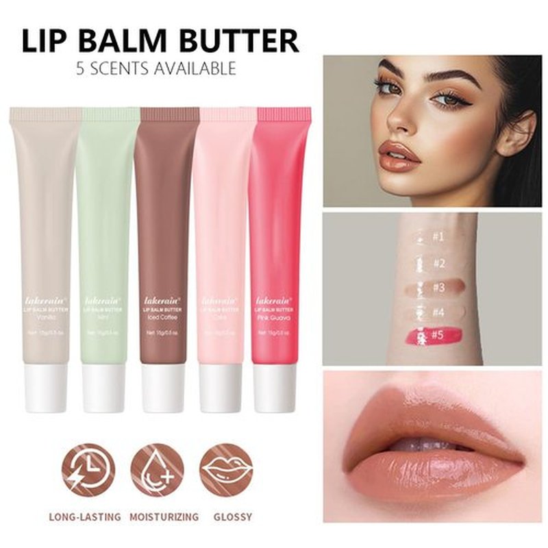 4 Pcs Summer Lip Butter Lip Balm, Ultra-Hydrating Natural Vegan Lip Balm, Sheer-Tinted Shine & Hydration Lip Care, Soothes & Softens Dry Lips Skincare, Bálsamo labial hidratante (#1+2#+3#+4#)