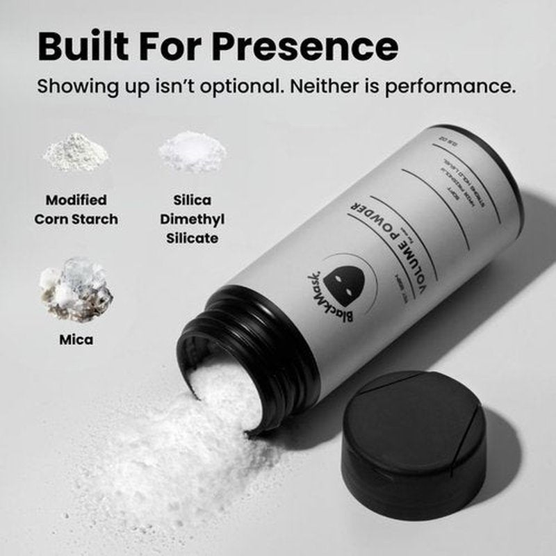 BlackMask Hair Texture Powder for Men, Easy-to-Apply Styling Powder for Dry Hair Looks