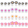 Uonlytech Nail Art 32pcs Silicone Toe Separators Flower Toe Separator Toe Nail Separators Toes Dividers Pedicures Nail Art Tools Pedicure Spacers for Nail Salon Toes Dividers